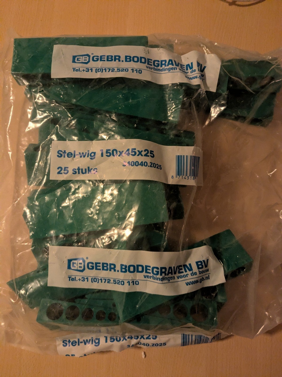 wiggen / Stelwiggen 150x45x25 - 25 stuks, Ophalen of Verzenden, Nieuw