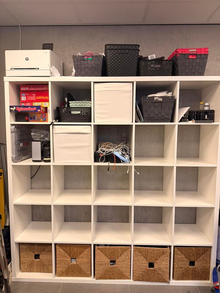 Kallax kast ikea 20 vallen wit, Ophalen, Met plank(en), 150 tot 200 cm, Zo goed als nieuw