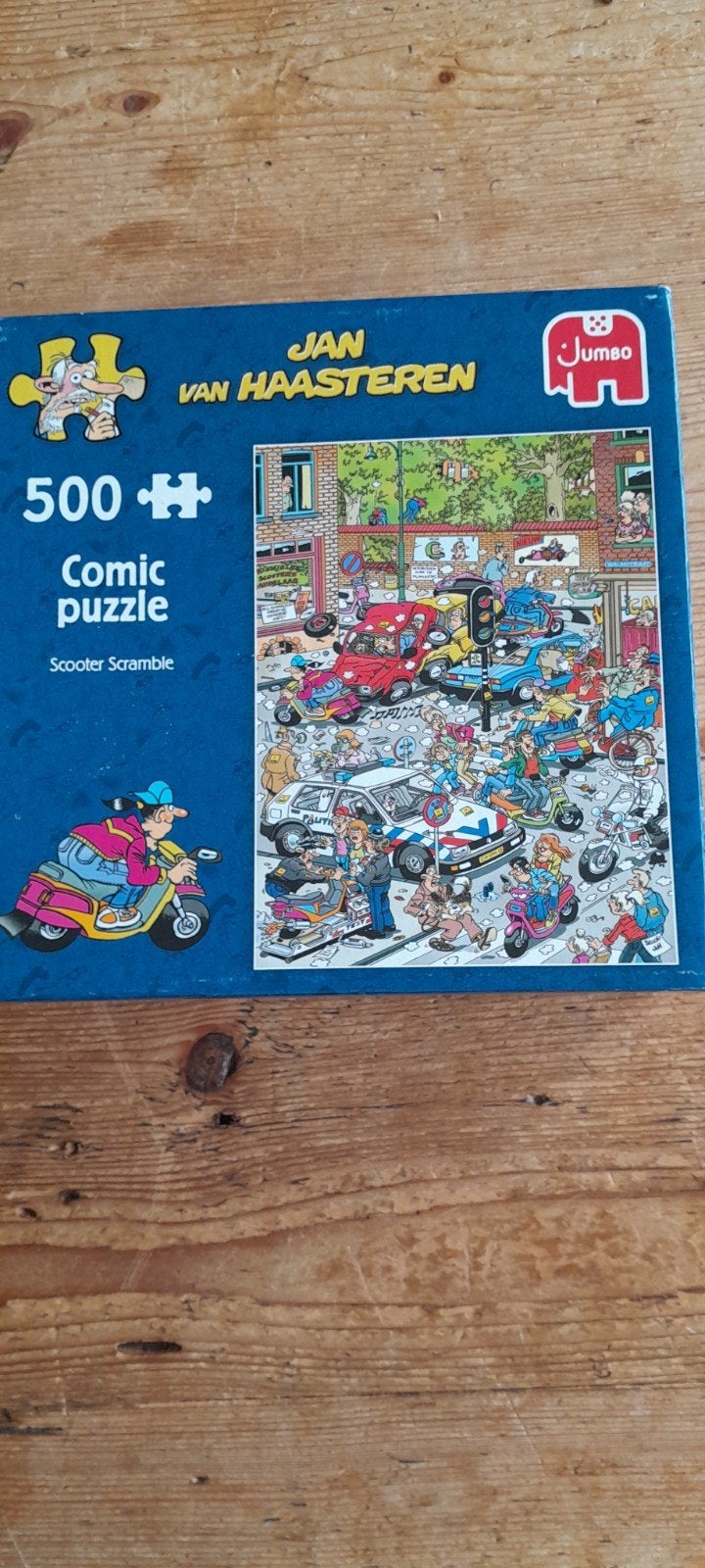 Jan van Haasteren Scooter Scramble 500 stukjes, Ophalen of Verzenden, Minder dan 500 stukjes, Gebruikt, Legpuzzel