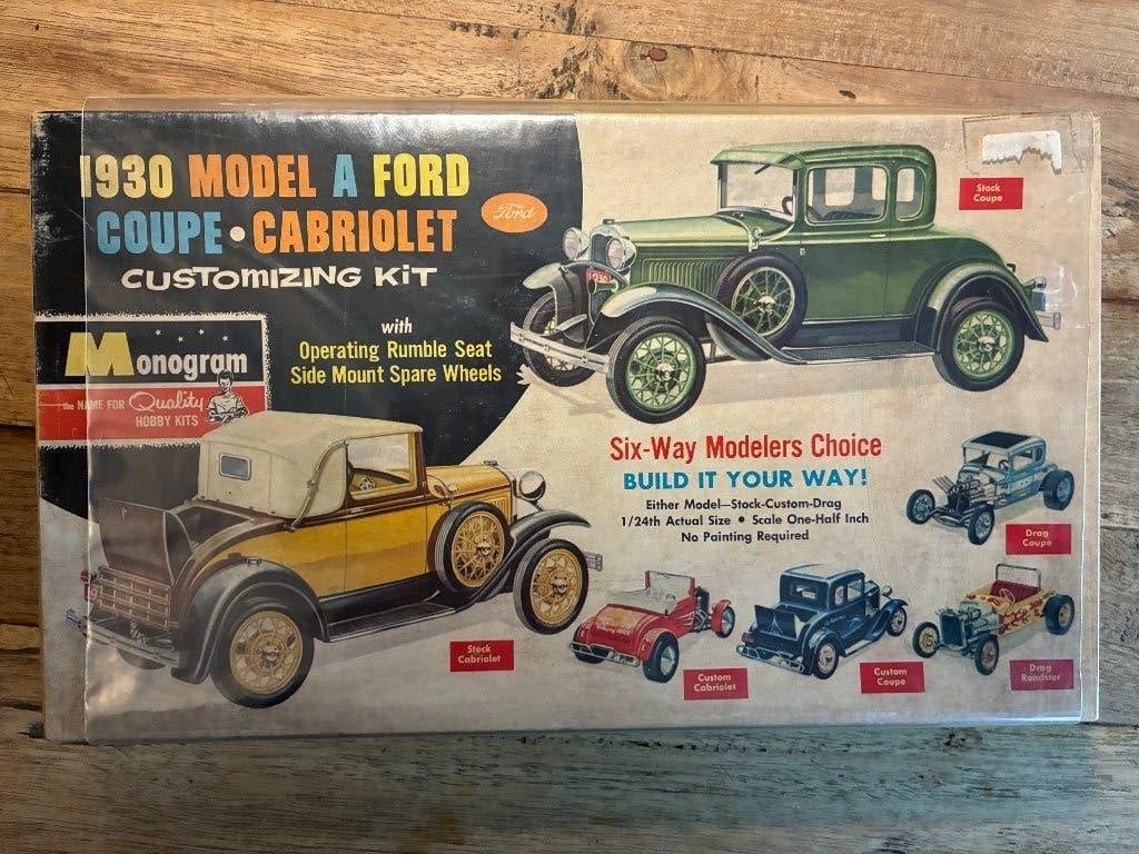 Monogram 1930 Ford Model A Coupe Cabriolet, Ophalen, Handmatig, Overige merken, Zelf te bouwen