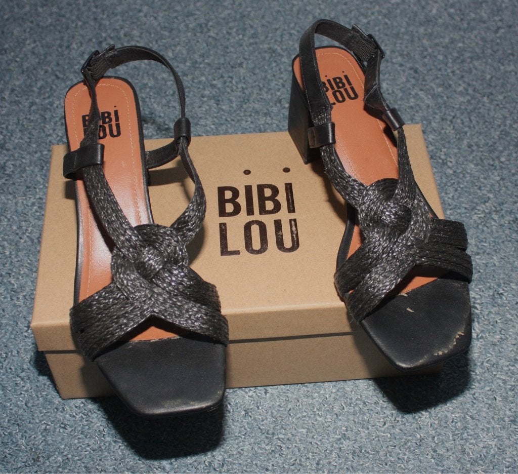 Bibi Lou zwarte sandalen mt 40 zgan, Zwart, Bibi Lou, Zo goed als nieuw, Sandalen of Muiltjes