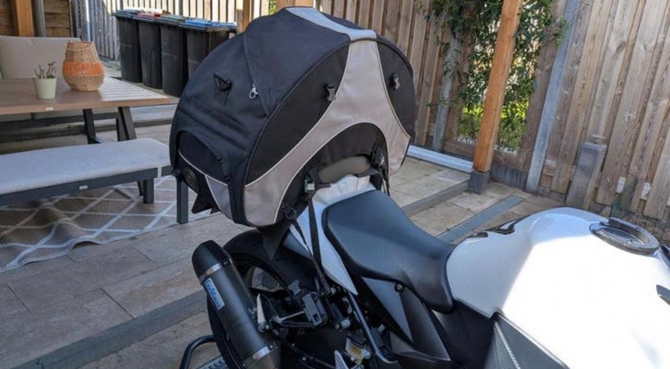 Grote waterdichte motortas buddyseat 50 tot 65 liter, Motoren, Accessoires | Koffers en Tassen, Ophalen of Verzenden, Gebruikt