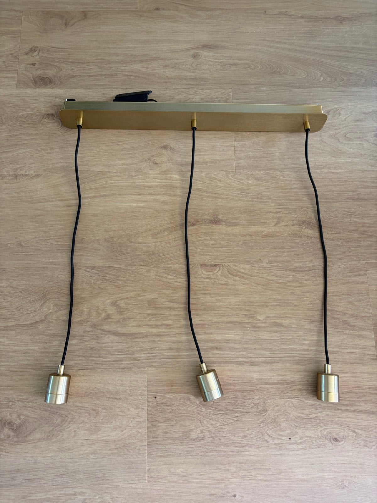 Ikea Skaftet 3-voudige hanglamp messing goud, Ophalen, Gebruikt, Metaal, E27 (groot)