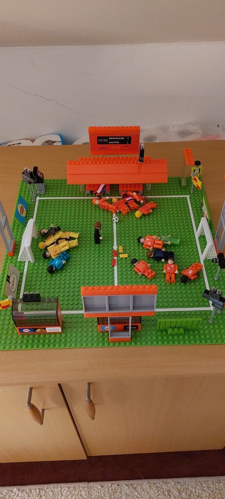 Plus Bricks Lego Nederland Voetbalstadion + Bus + Dubbele, Ophalen of Verzenden, Gebruikt, Overige merken