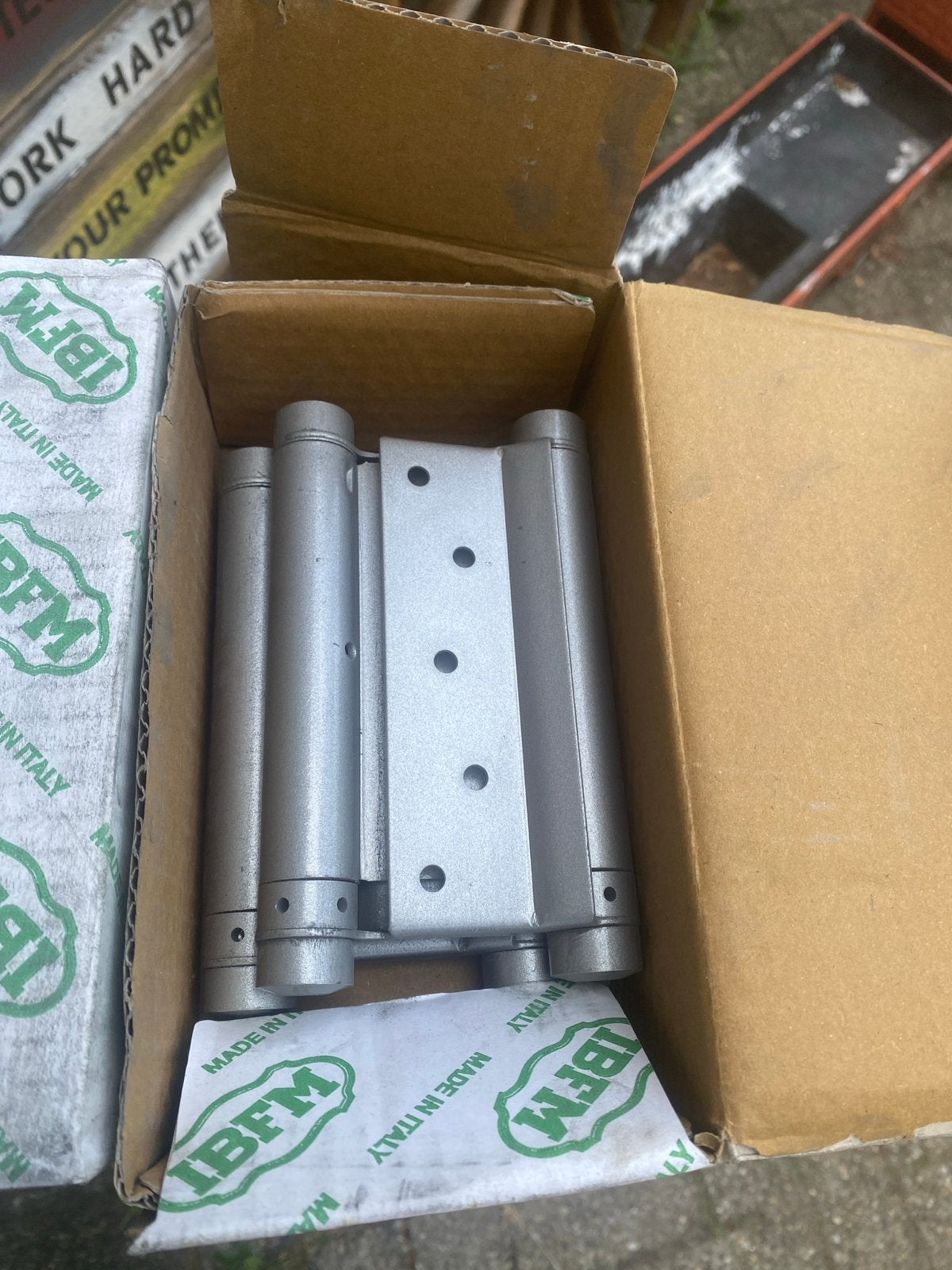 3 sets Nieuwe dubbele bommerscharnieren 33/125mm zilver, Ophalen of Verzenden, Nieuw