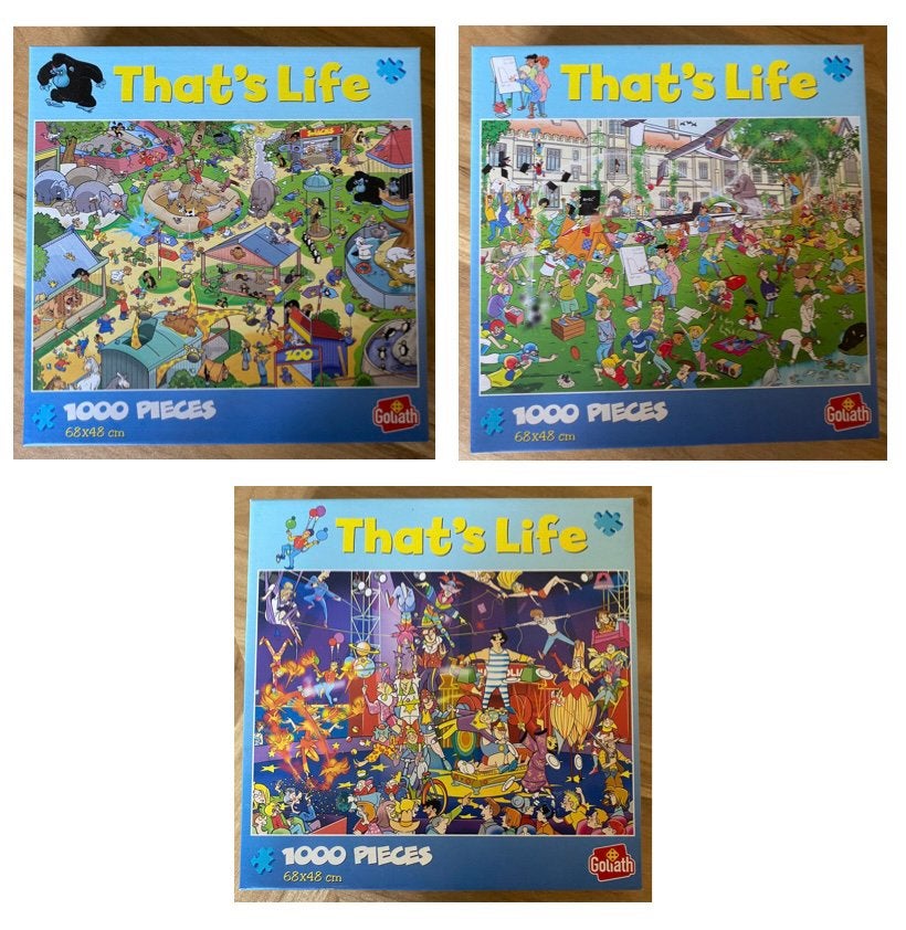 3 That’s life puzzels, Ophalen, 500 t/m 1500 stukjes, Zo goed als nieuw