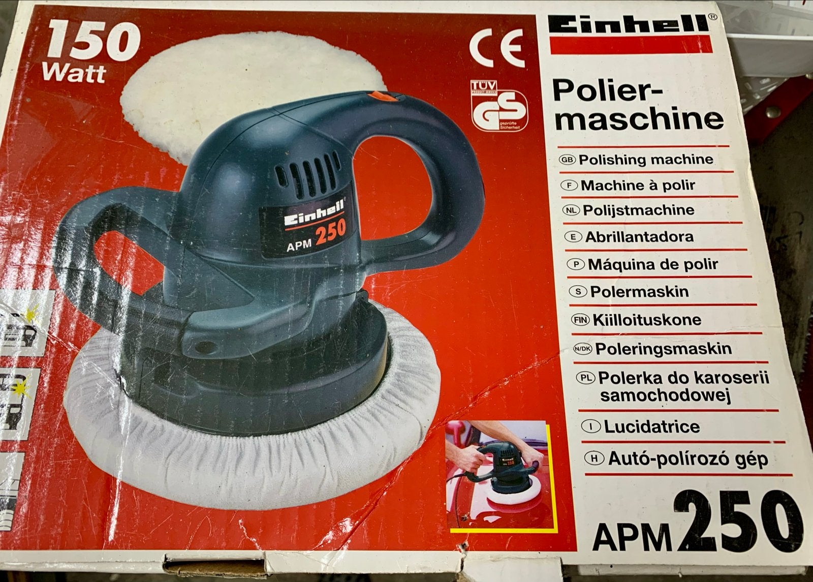 Einhell APM 250 Polijstmachine 150 Watt, Ophalen of Verzenden, Zo goed als nieuw, Minder dan 700 watt, Overige typen
