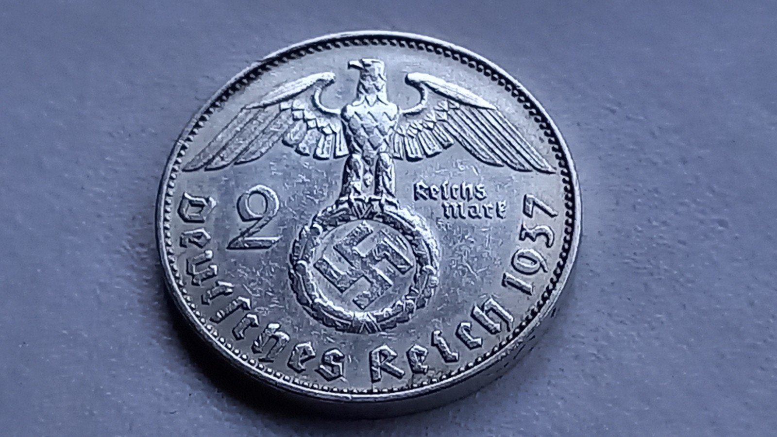 WO2 2 Reichsmark 1937J zilver nazi duitsland, Ophalen of Verzenden, Duitsland, Losse munt, Zilver