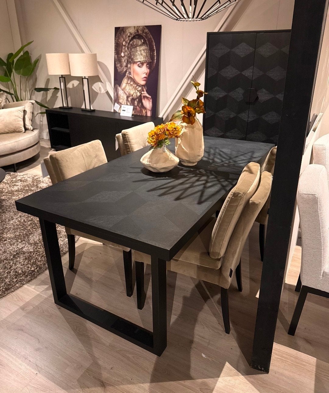 Blax eettafel Richmond Interiors 200x100cm, Huis en Inrichting, Ophalen, Rechthoekig, 200 cm of meer, 50 tot 100 cm