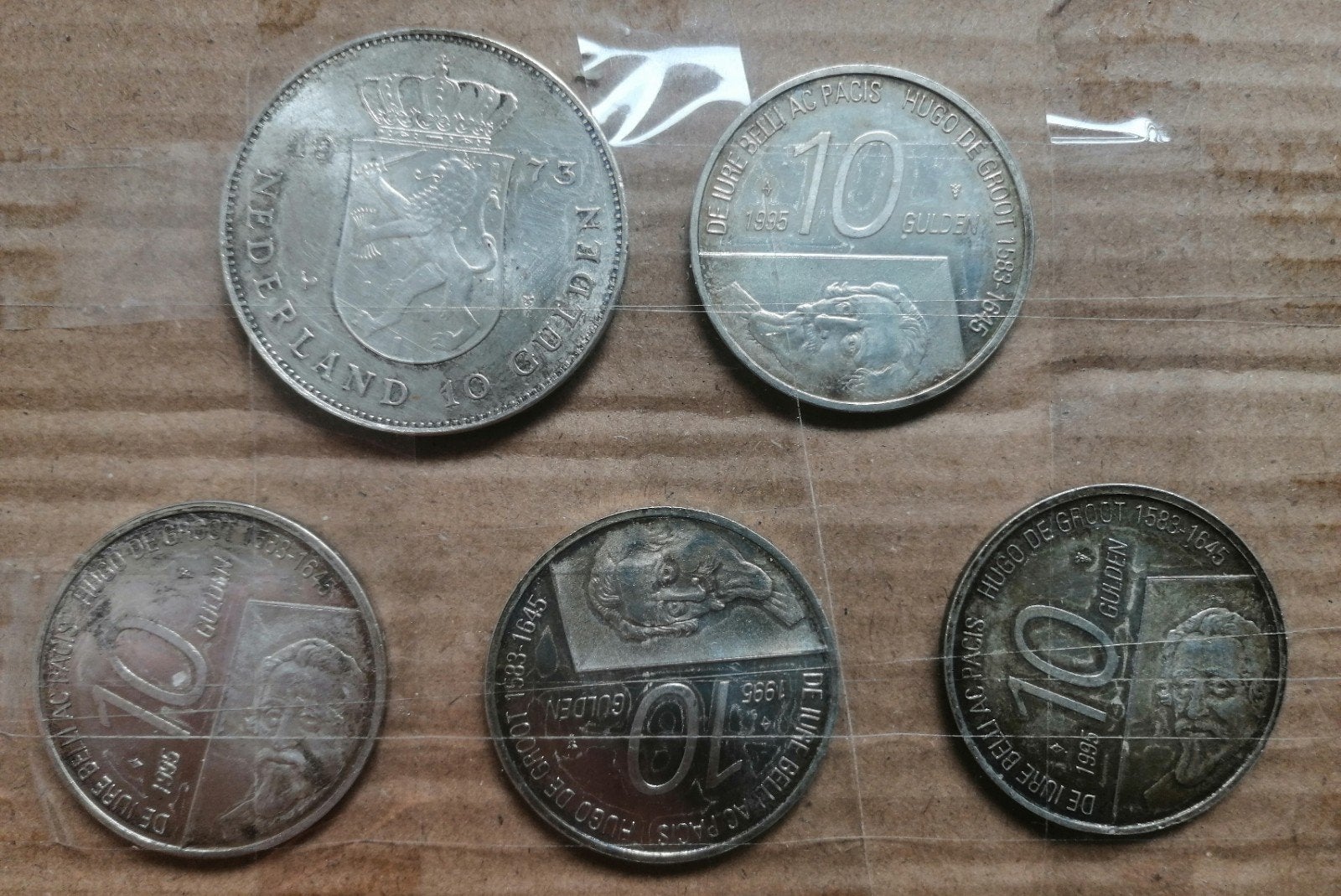 5 stuks Zilveren 10 gulden munten, Postzegels en Munten, Munten | Nederland, Koningin Juliana, Zilver, 10 gulden, Verzenden