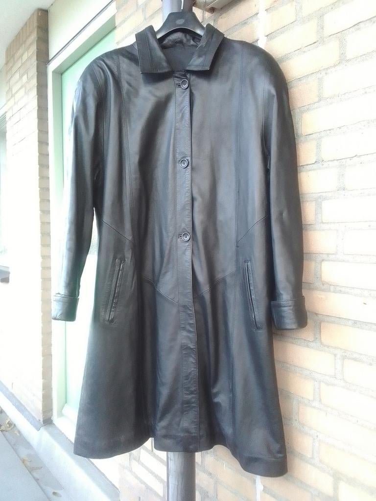 Leren dames jas, maat: XL, Eisl, Zwart, Maat 46/48 (XL) of groter, Ophalen of Verzenden