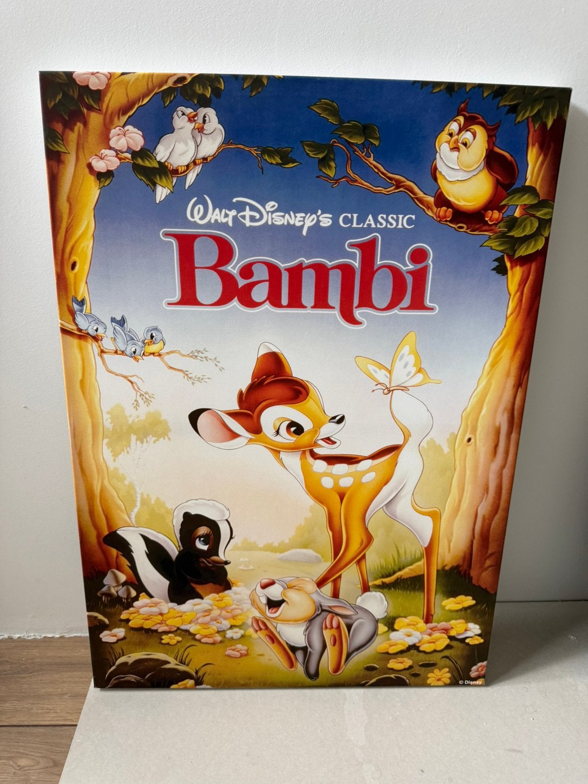 Canvas Bambi voor kinderkamer, Ophalen, Zo goed als nieuw, Minder dan 50 cm, Schilderij