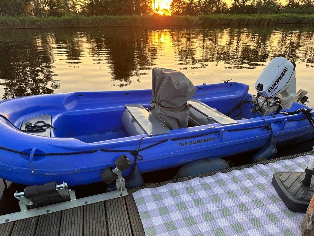 Funyak 390 consoleboot met Evinrude 25pk E-TEC, Overige merken, Gebruikt, 4 m, Buitenboordmotor