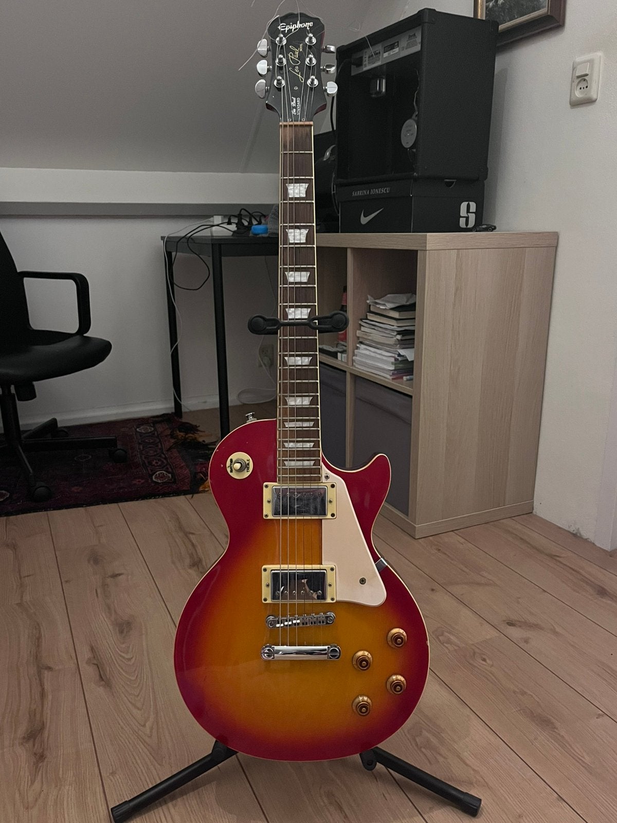 Epiphone, Les Paul Standard, cherry sunburst, Muziek en Instrumenten, Ophalen of Verzenden, Zo goed als nieuw, Solid body, Epiphone