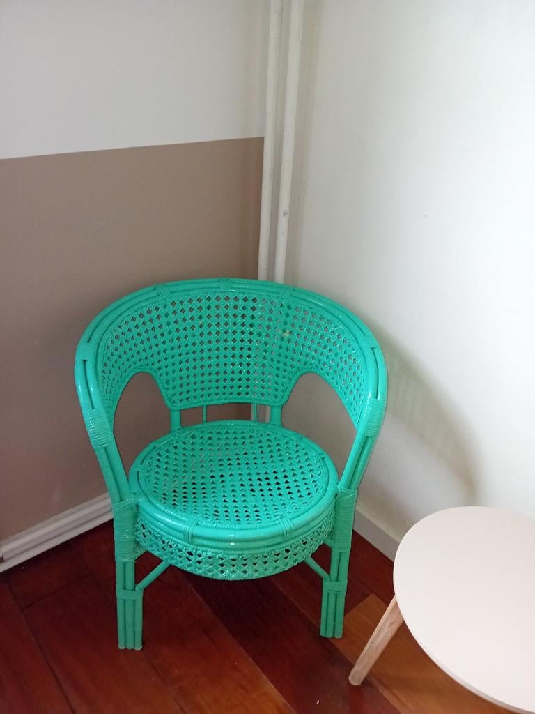Comfortabele rotan stoel, Huis en Inrichting, Stoelen, Ophalen, Gebruikt, Bruin, Eén