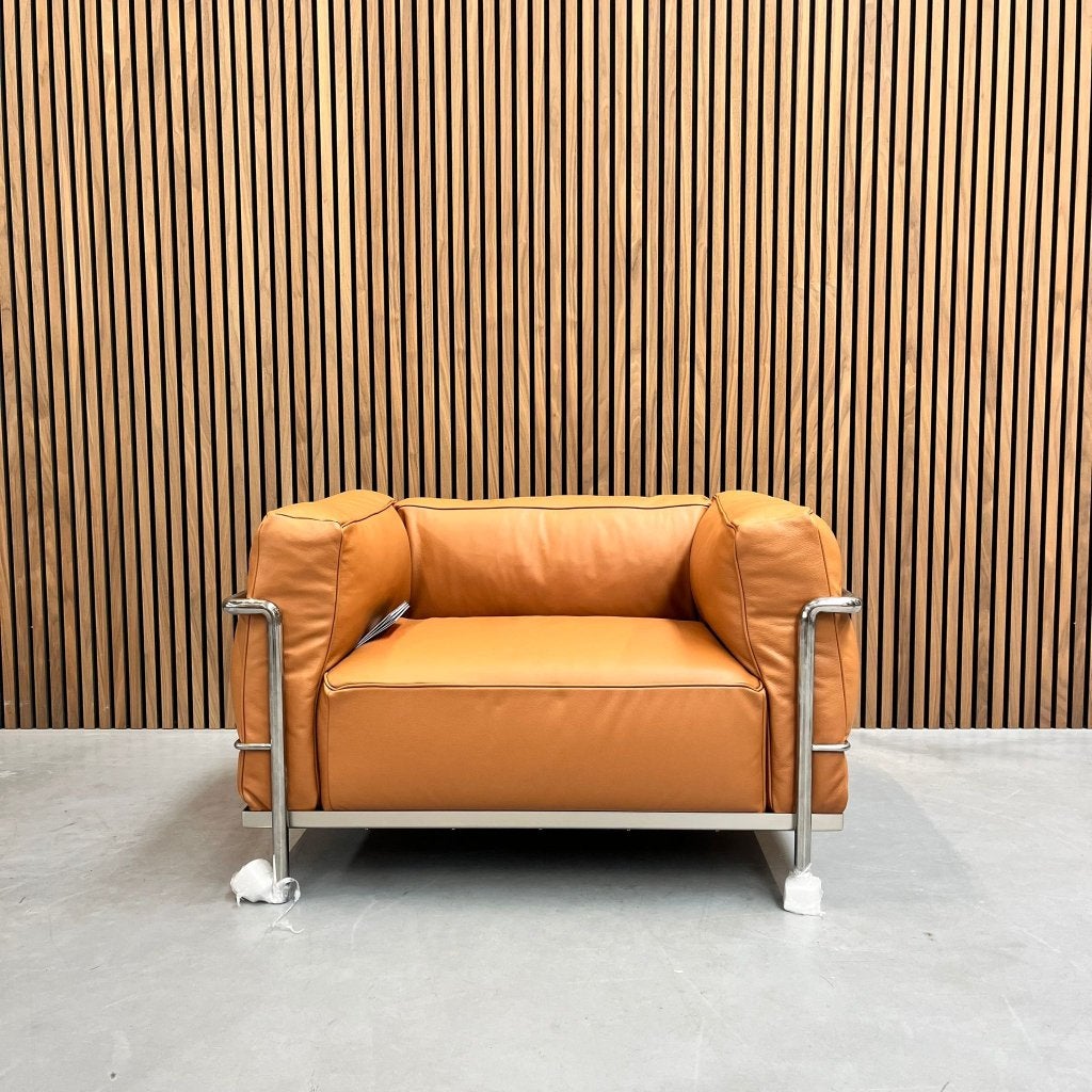 Cassina LC3 - Le Corbusier Cognac leder dons, Antiek en Kunst