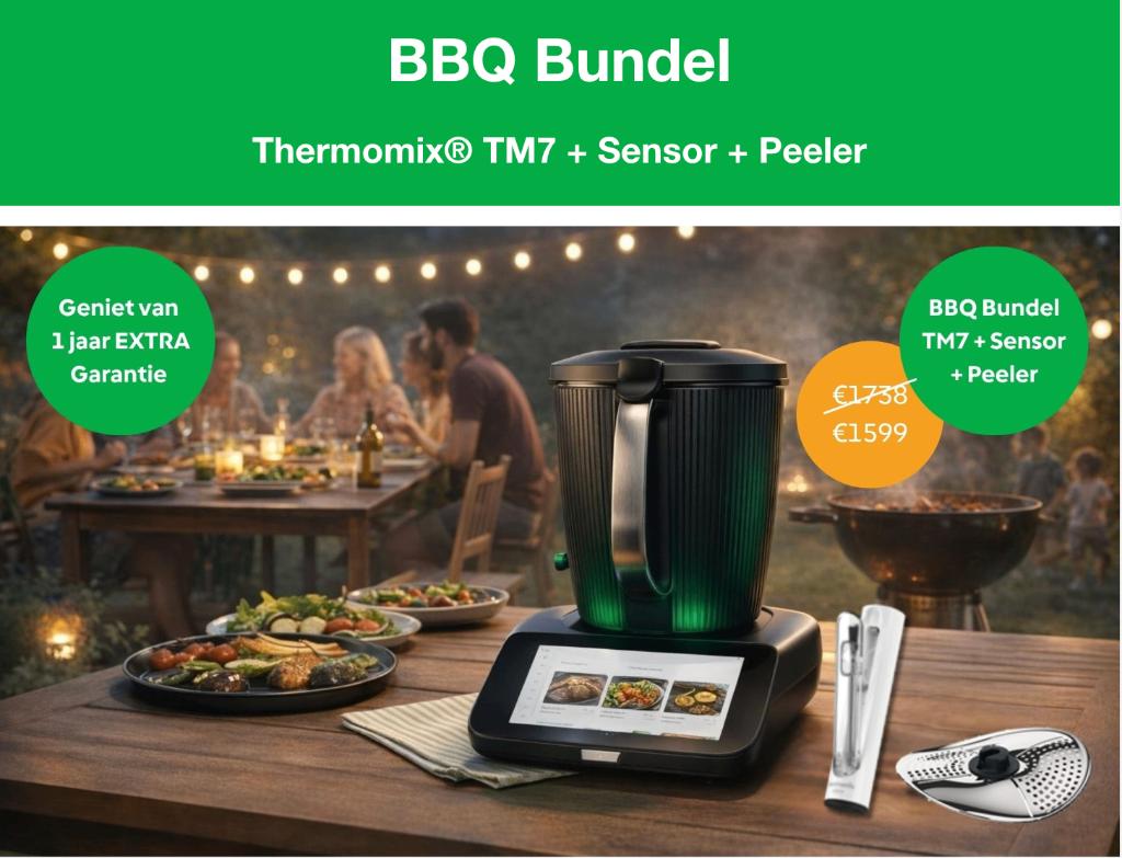 Thermomix TM7 + Sensor + Peeler, Witgoed en Apparatuur, Keukenmixers, Verzenden, Nieuw, 3 snelheden of meer, 2 tot 3 liter
