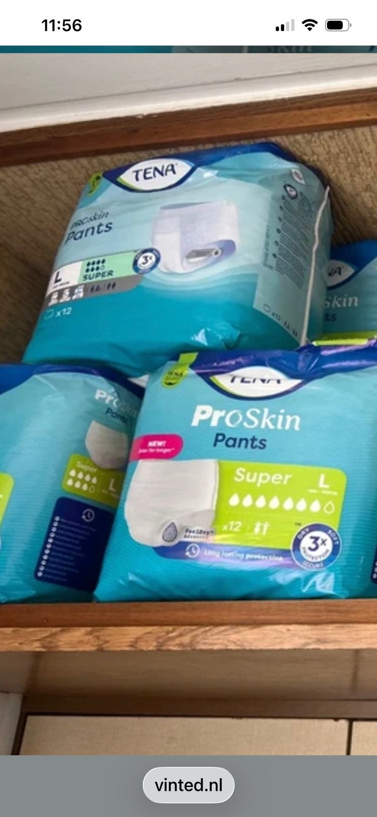 4 pk tena pro skin pants nieuw mt L, Diversen, Ophalen of Verzenden, Nieuw