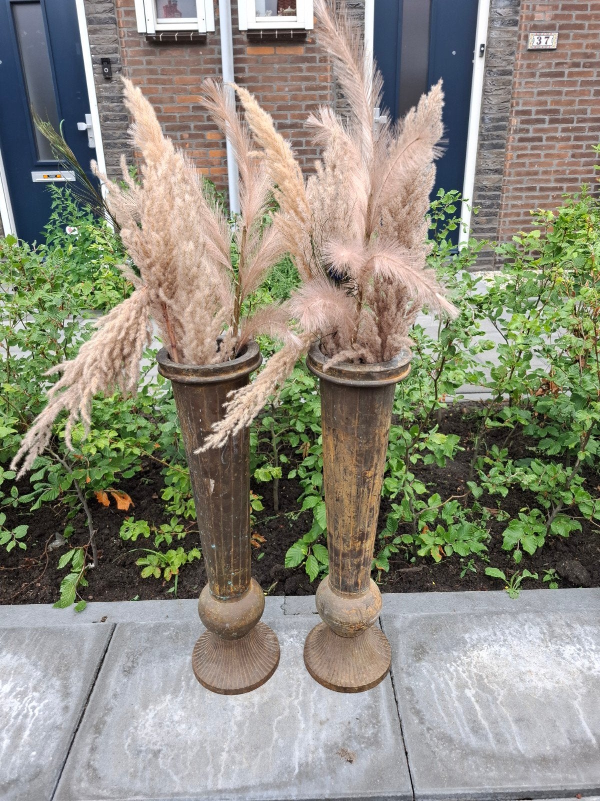 grote metalen vazen, Ophalen of Verzenden