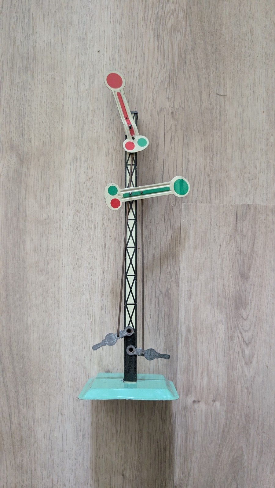 Vintage sein, spoorwegsein dubbele armsein, Wisselstroom, Gebruikt, Overige typen, Ophalen of Verzenden