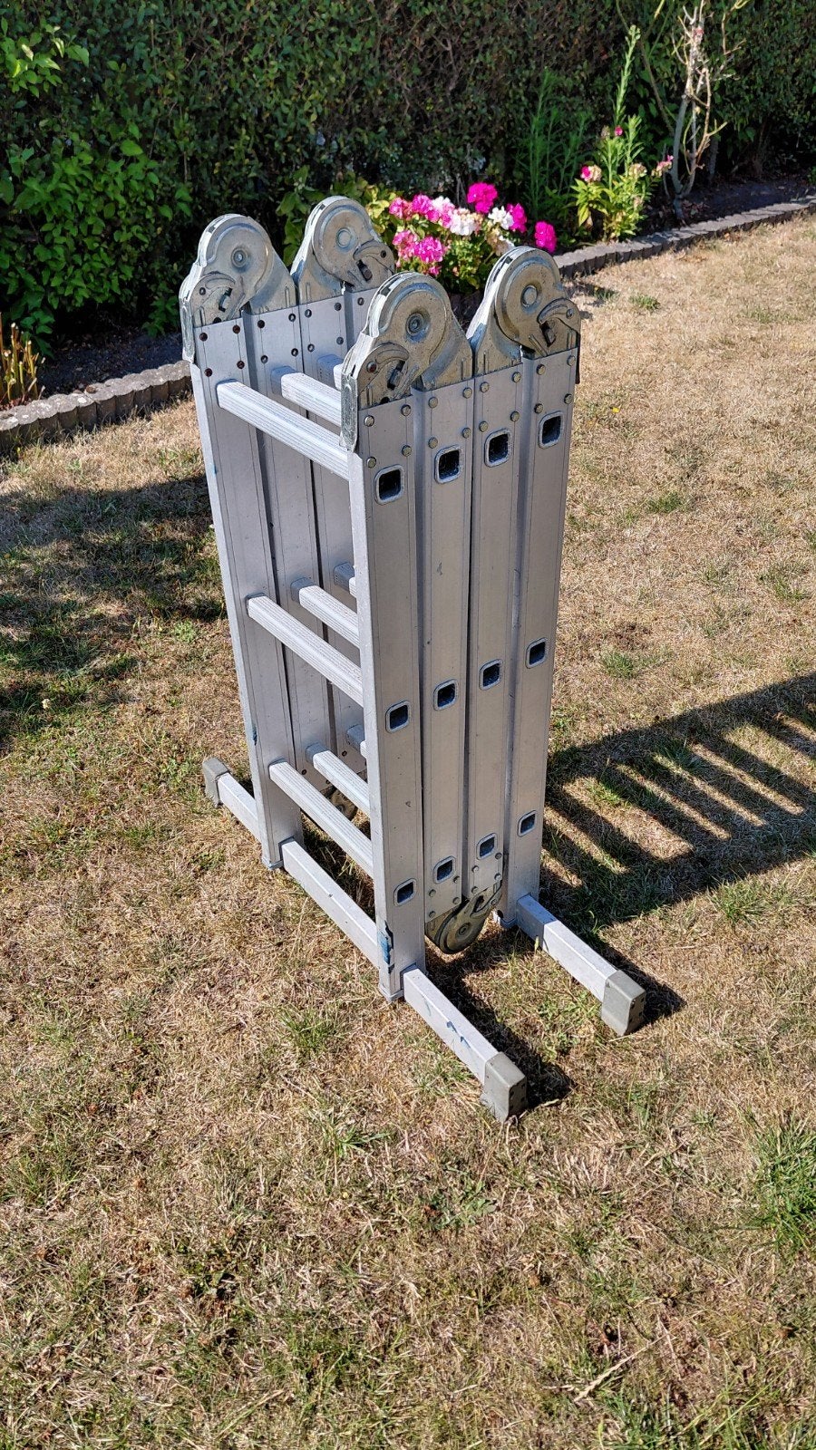 Aluminium vouwladder/steiger., Ophalen, Gebruikt, Ladder, Opvouwbaar of Inschuifbaar