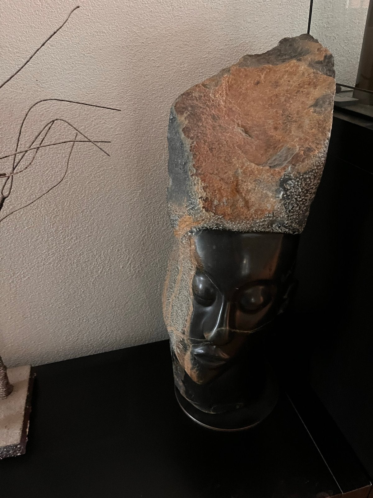 Unieke stenen buste - Afrikaanse kunst, Ophalen, Buste, 50 - 100 cm, Handgemaakt
