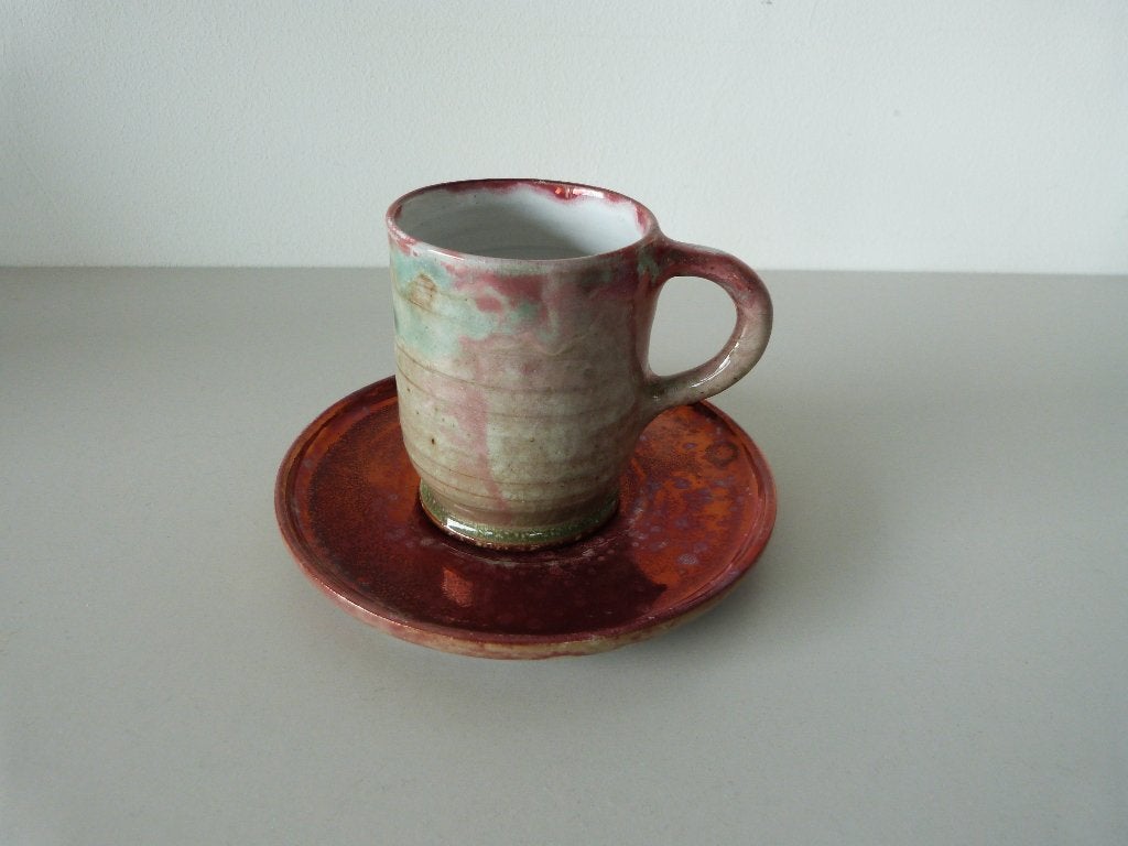 Laurens Goldewijk kop en schotel - aardewerk/ keramiek, Ophalen of Verzenden