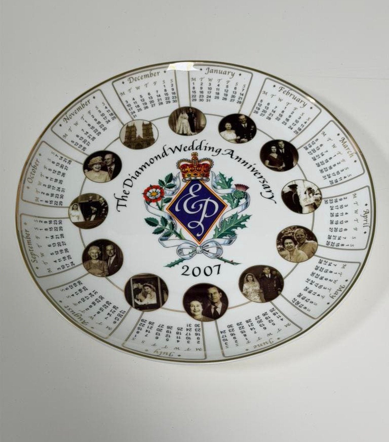 Royal Worcester Diamond Wedding Bord 2007 Limited edition !, Ophalen of Verzenden