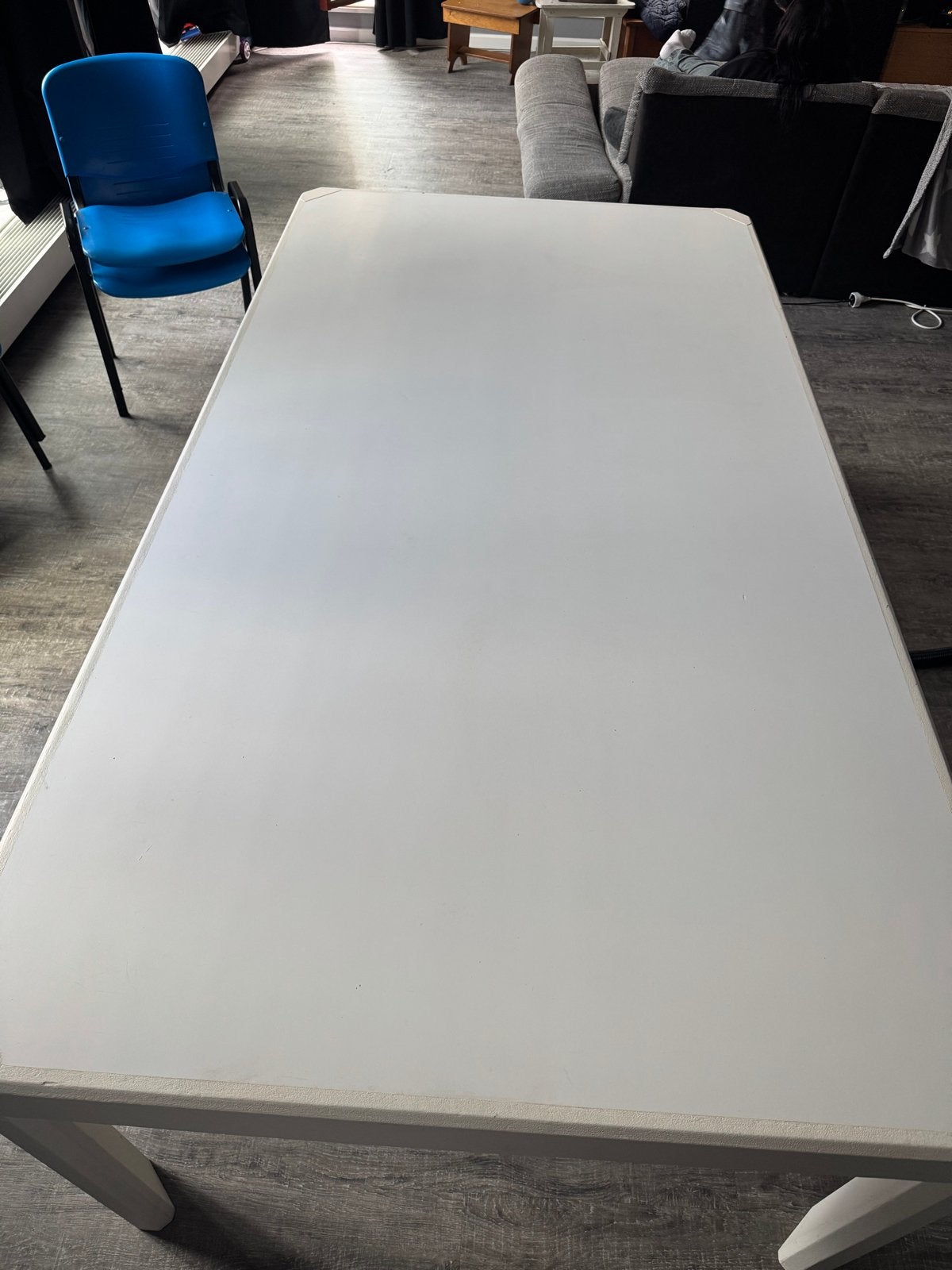 Witte eettafel - Ruim en modern, Overige materialen, Gebruikt, 150 tot 200 cm, Vier personen
