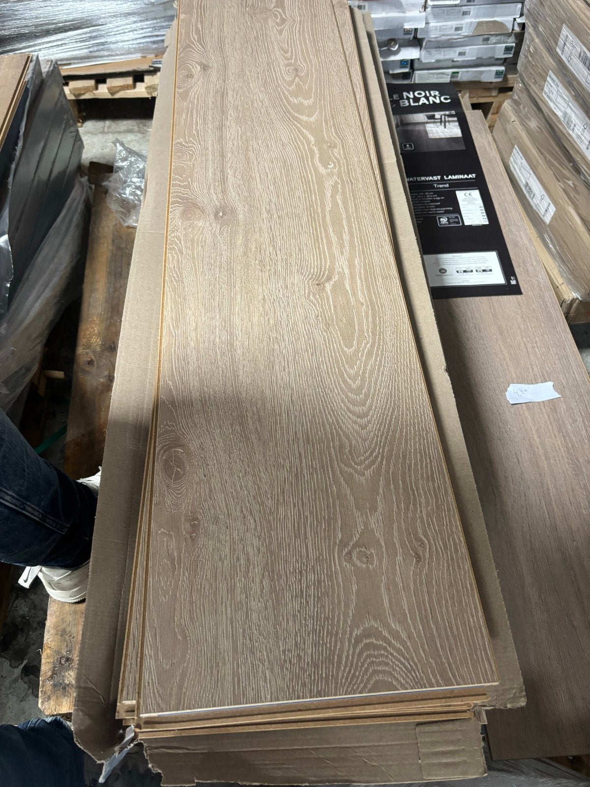 18m² Laminaat Eiken 8mm Dik - Waterdicht, Nieuw, Ophalen of Verzenden, 10 m² of meer, Hout