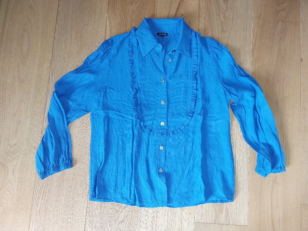 Prachtige blouse Caroline Biss, Maat 38/40 (M), Blauw, Nieuw, Ophalen of Verzenden