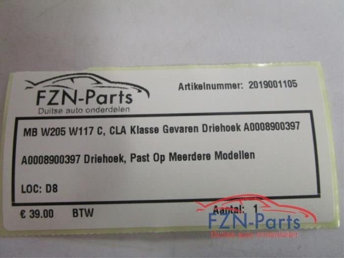 Gevarendriehoek Mercedes CLA (22742701), Auto-onderdelen, Ophalen of Verzenden, Gebruikt