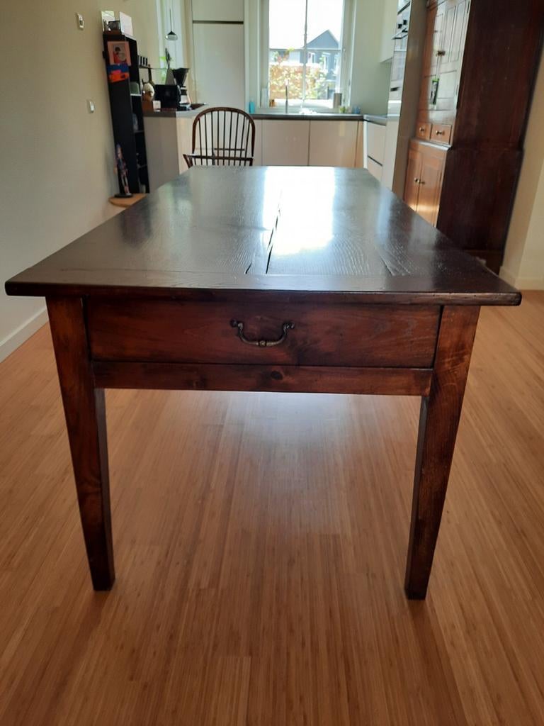 Antieke Spaanse tafel. Donker eiken., Ophalen of Verzenden