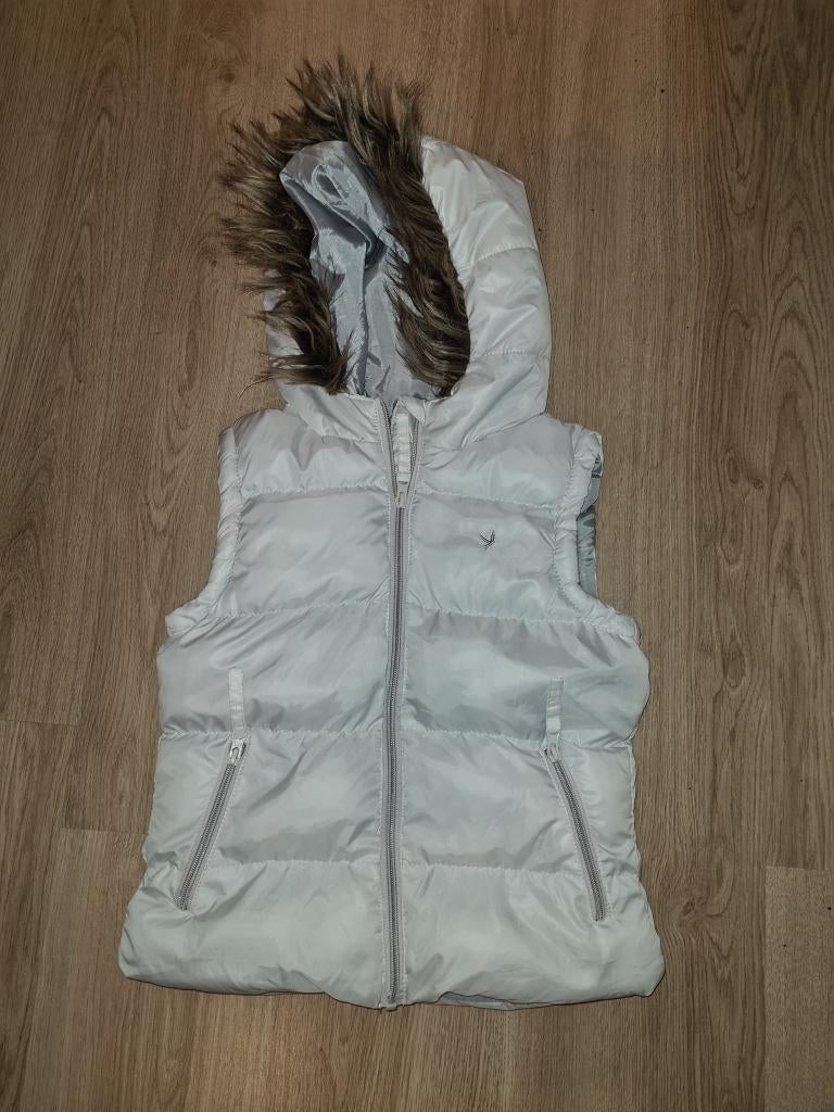 witte bodywarmer maat 146   -k2, Ophalen of Verzenden, Gebruikt, Meisje, Jas
