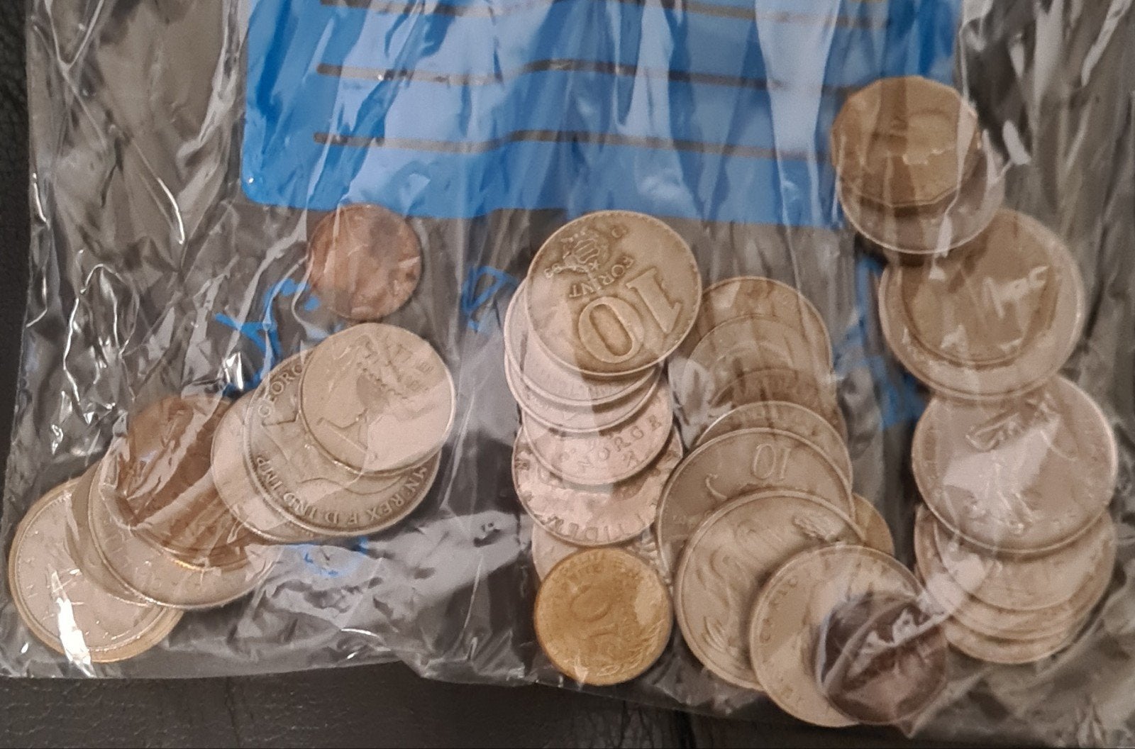 Zakje met diverse oude buitenlandse munten, Ophalen of Verzenden