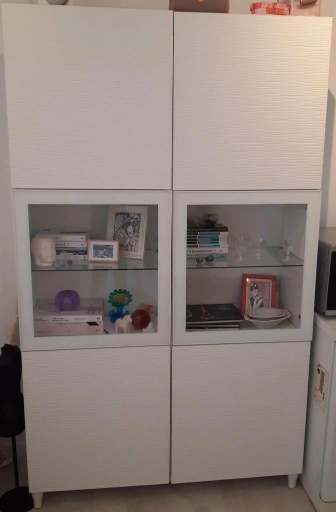 Witte Besta kast, Huis en Inrichting, Keuken | Complete keukens, Ophalen, Zo goed als nieuw, Wit