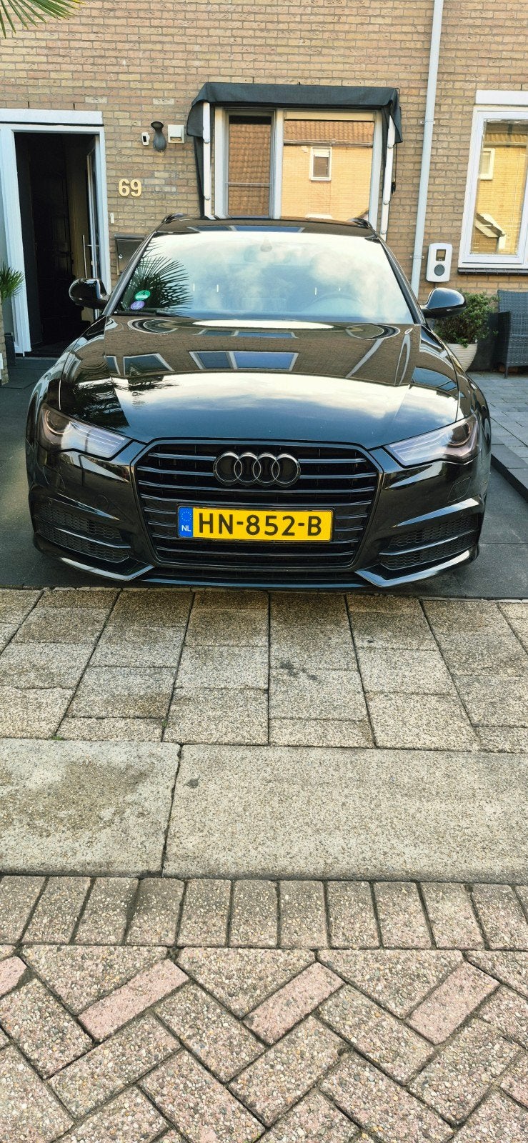 Audi A6 1.8 Tfsi Ultra AV S-tr 140KW 2015 Zwart, Auto's, Leder en Stof, Zwart, Origineel Nederlands, Stationwagon