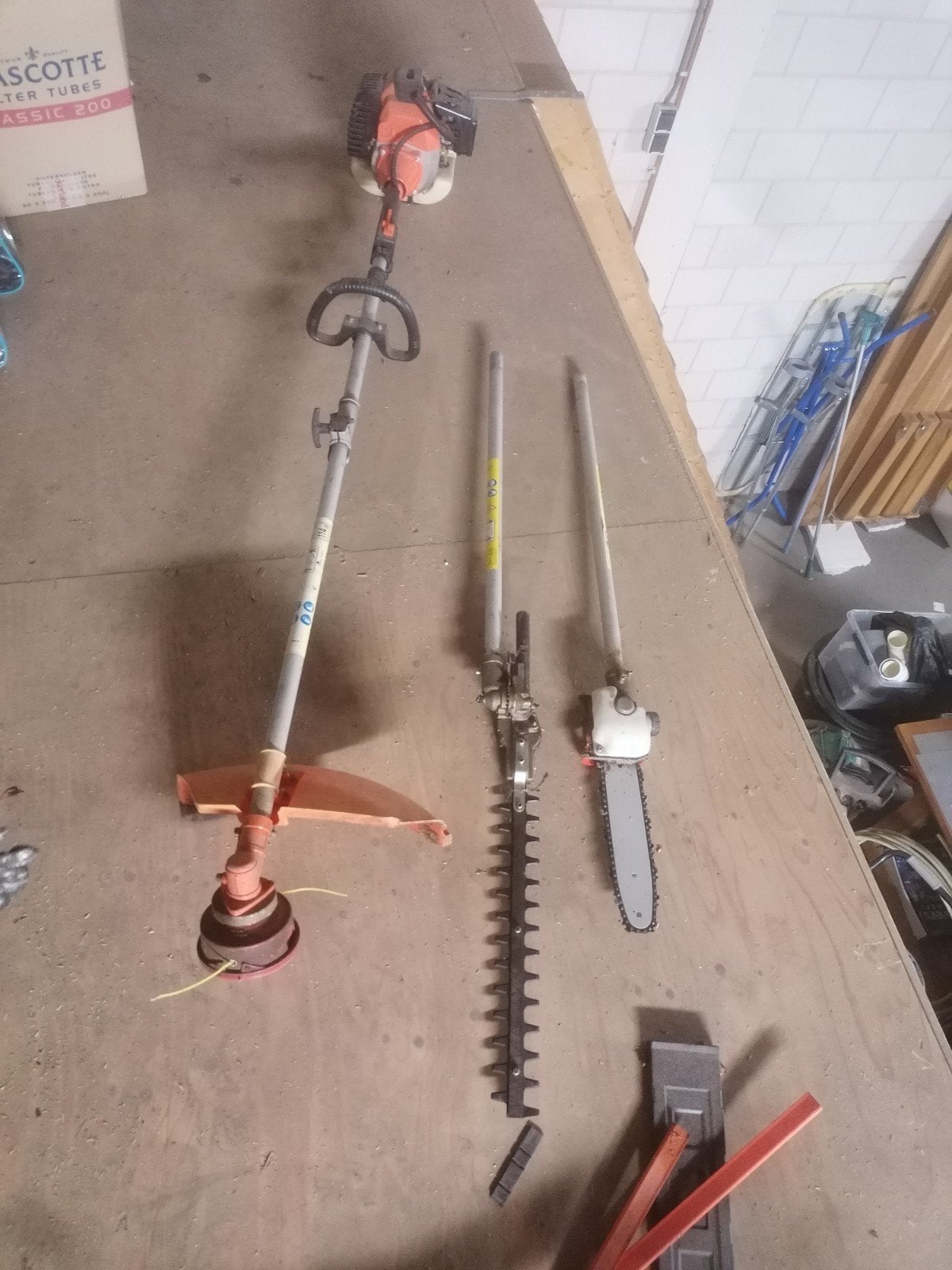bosmaaier 3 in 1 set, Tuin en Terras, Bosmaaiers, Ophalen, Gebruikt, Benzine