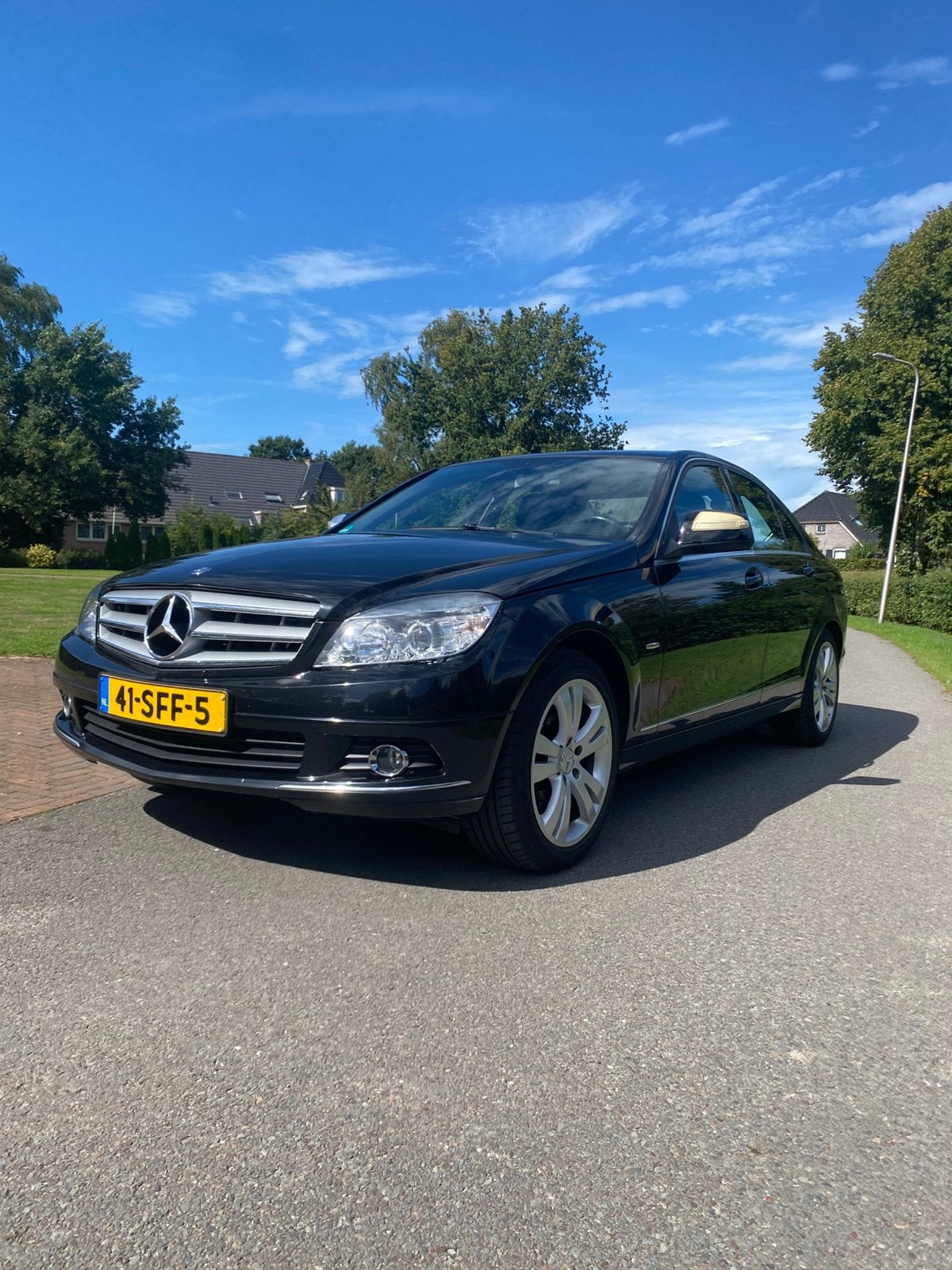 Mercedes C 200 kompressor w204., Auto's, Mercedes-Benz, Zwart, Zwart, Handgeschakeld, Particulier