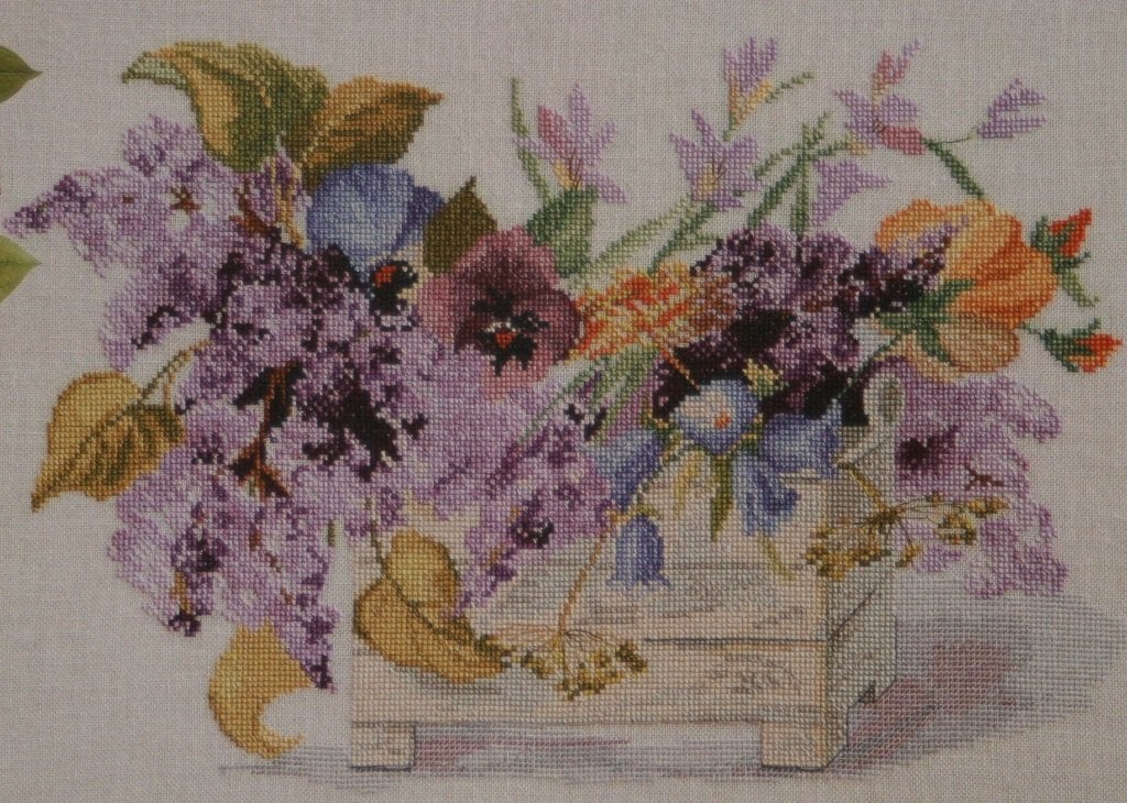 Borduurpatroon  Kistje met bloemen nr 2012, Verzenden, Nieuw, Handborduren, Patroon