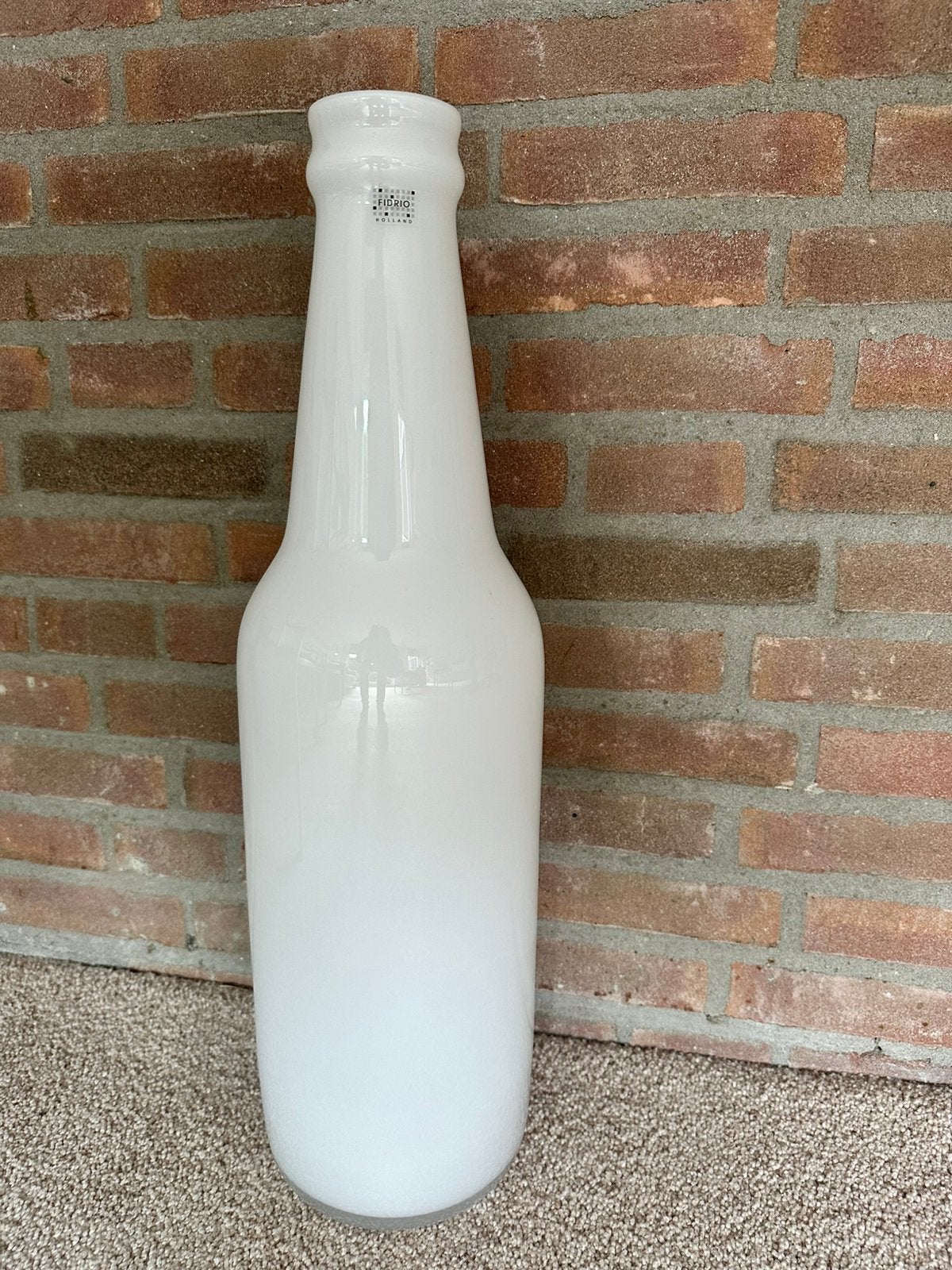 Fidrio vaas wit fles, Ophalen, Zo goed als nieuw, Wit