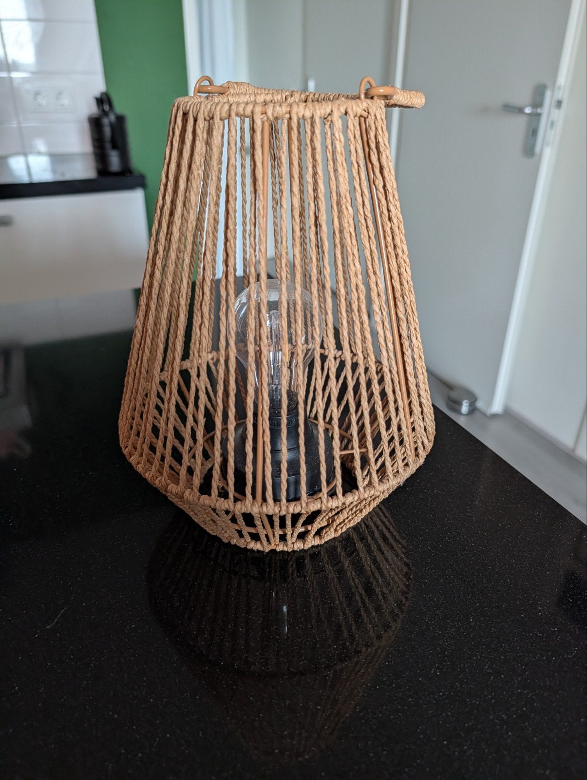 Rotan lamp op batterij - Sfeervolle verlichting, Bohemian, Gebruikt, Natuurlijk materiaal, Draadloos