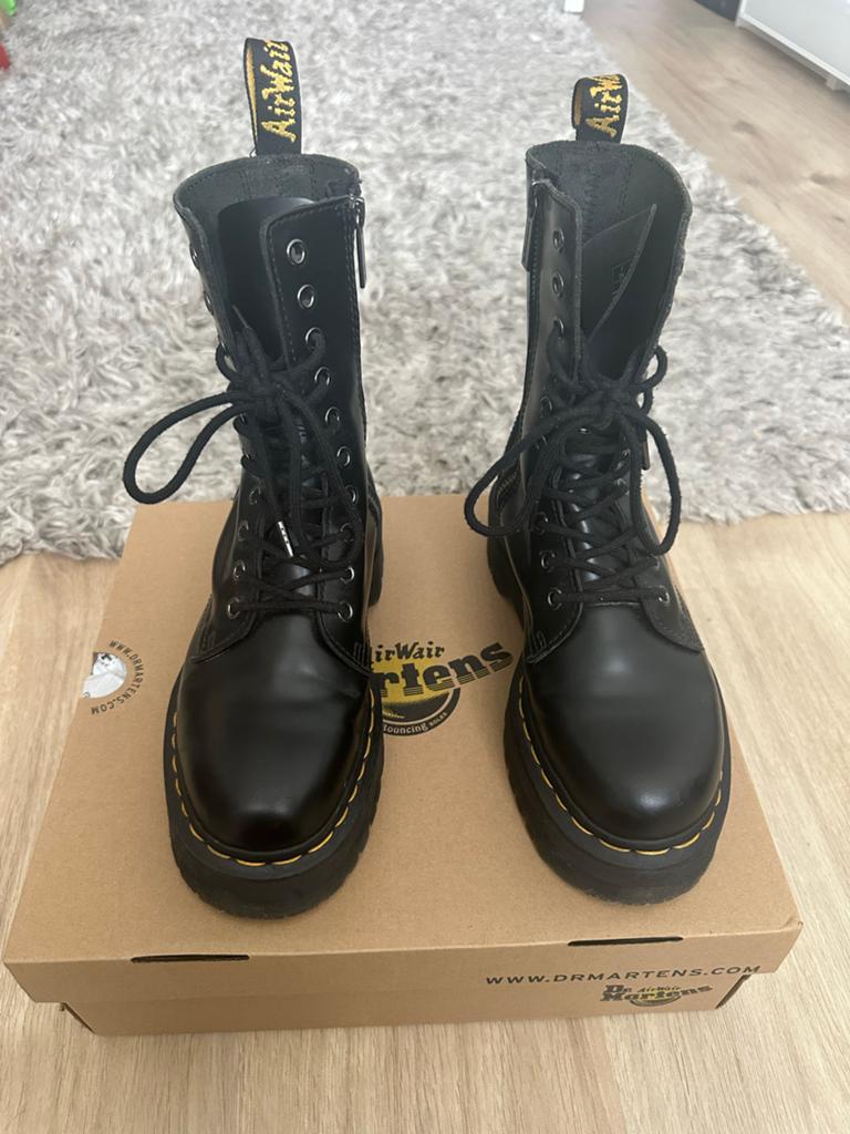 Dr. Martens Jadon Hi Platform Laarzen - Maat 37, Ophalen of Verzenden, Zo goed als nieuw, Zwart, Hoge laarzen