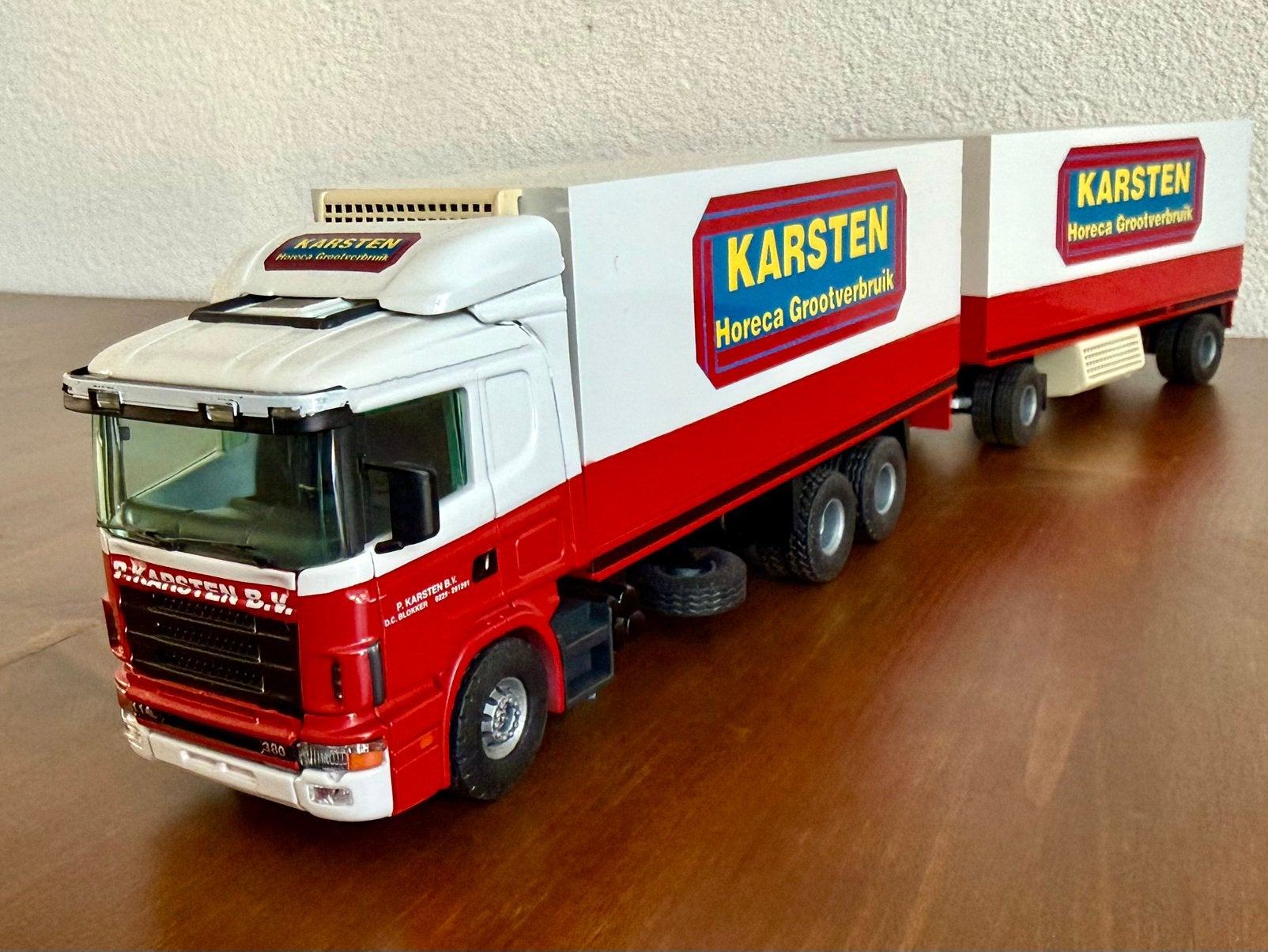 Tekno P. Karsten Horeca Grootverbruik- Scania 114L, 380 PK, Ophalen of Verzenden, Zo goed als nieuw, Bus of Vrachtwagen, Tekno