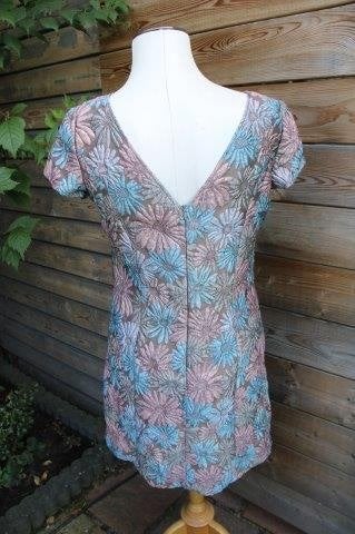 Jurk blauw/ rose Caroline Biss mt 38 OPRUIMING vaste prijs, Maat 38/40 (M), Blauw, Ophalen of Verzenden, Zo goed als nieuw