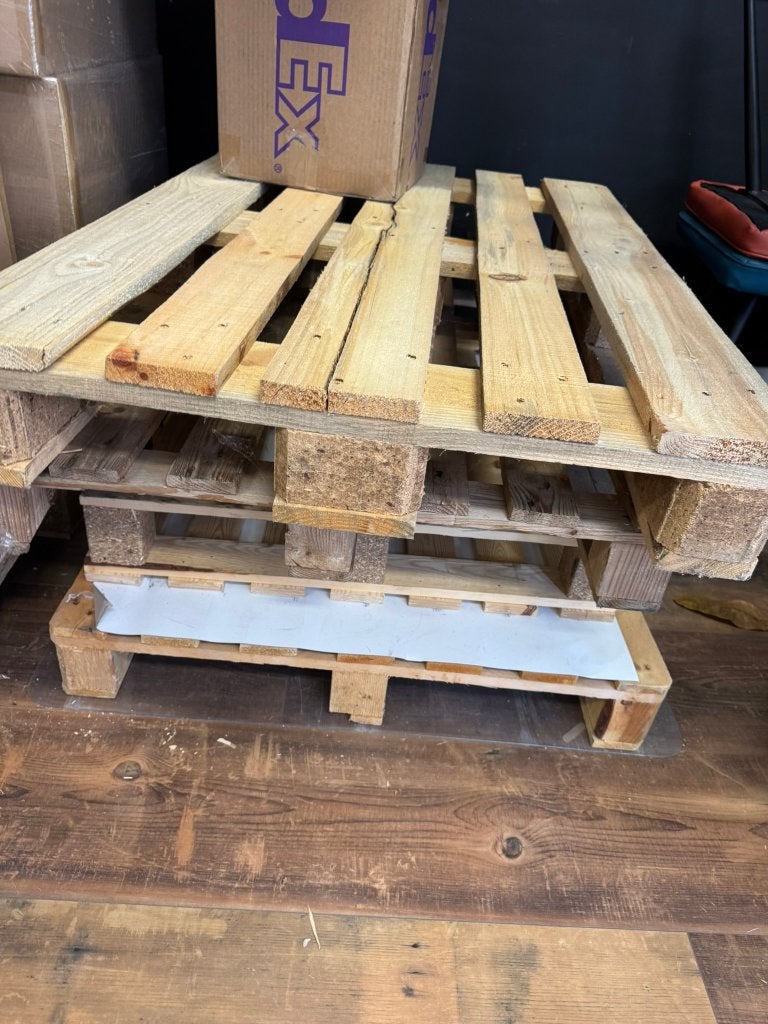 7 Europallets. Gratis af te halen., Ophalen, Zo goed als nieuw, 50 mm of meer, Minder dan 200 cm