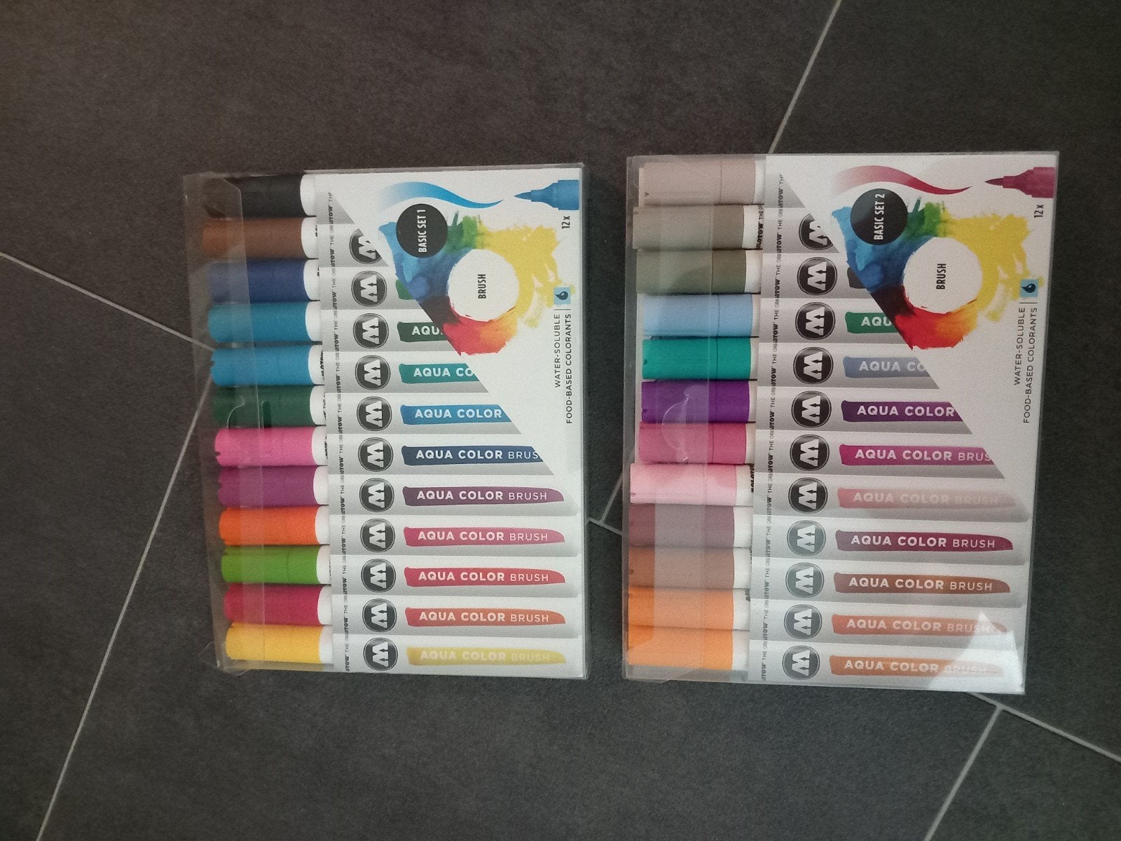 Aqua Color Brush stiften set (2x 12 stuks), Ophalen of Verzenden, Nieuw