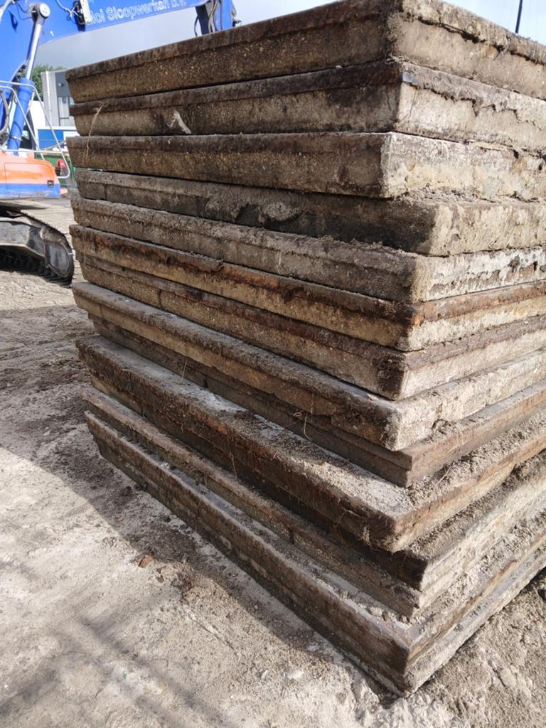 Stelconplaten 2x2x12cm., Tuin en Terras, Tegels en Klinkers, Gebruikt, Ophalen of Verzenden, 10 m² of meer, Beton