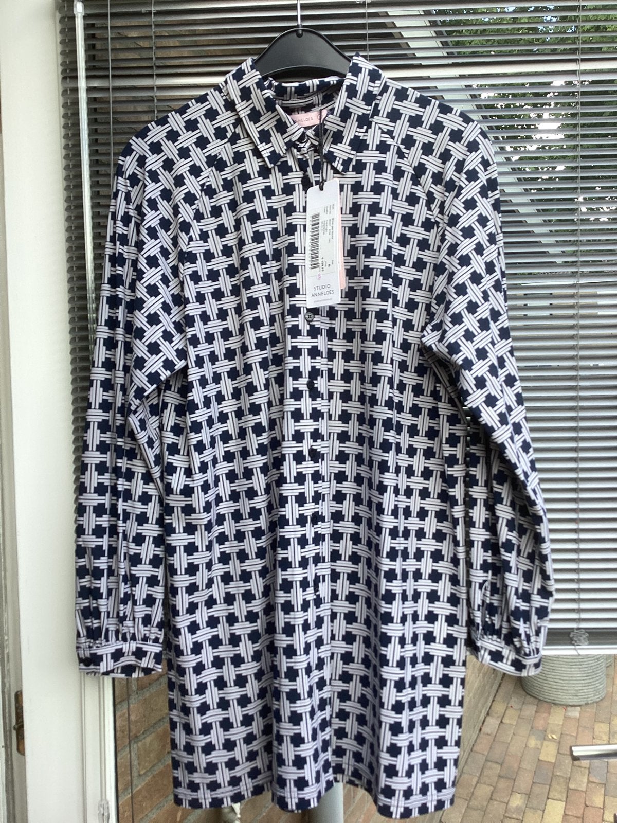 Studio Anneloes Travelstof blouse blauw grijs, Ophalen of Verzenden, Nieuw, Maat 38/40 (M), Blauw