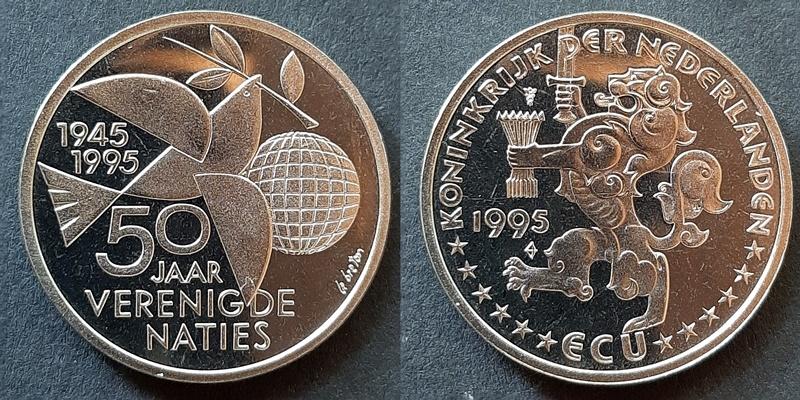 6 Ecu munten 1995, Verzenden, Overige materialen, Nederland